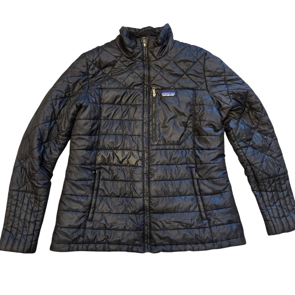 Patagonia Radalie Puff Jacket Womens XL Black Quilted Full Zip Insulated 27690